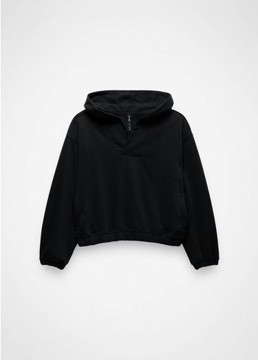 DreamTerry V-Neck Hoodie, Color: Black, image 6