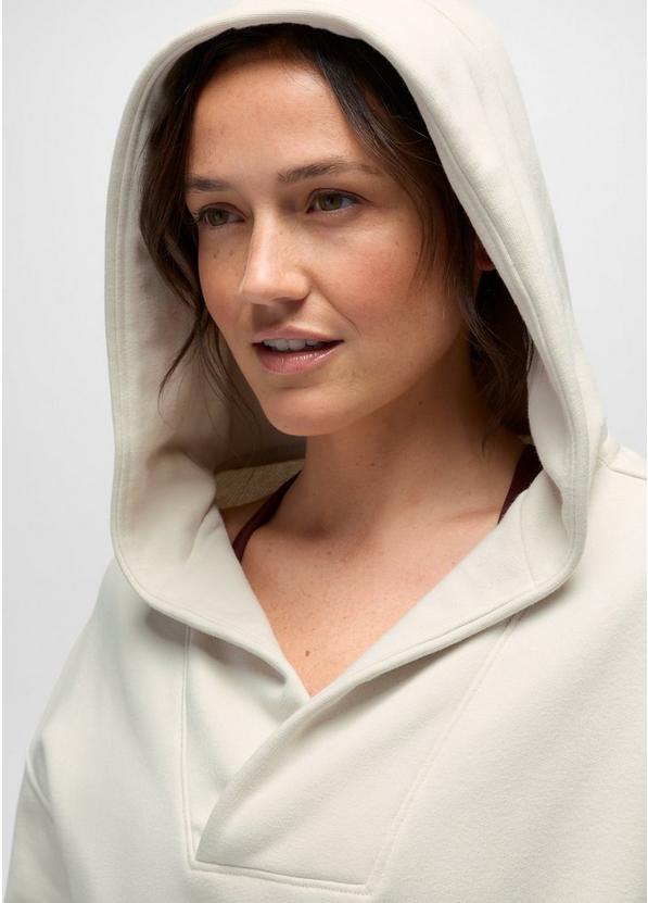 DreamTerry V-Neck Hoodie, Color: Beach Pebble, image 3