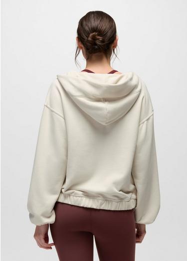 DreamTerry V-Neck Hoodie, Color: Beach Pebble, image 2