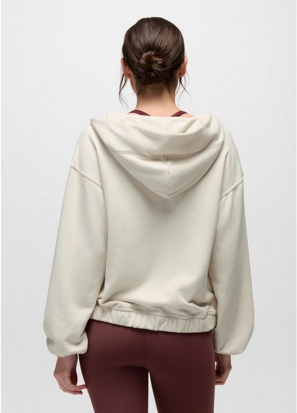 DreamTerry V-Neck Hoodie, Color: Beach Pebble, image 2