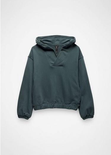 DreamTerry V-Neck Hoodie, Color: Grey Blue, image 5