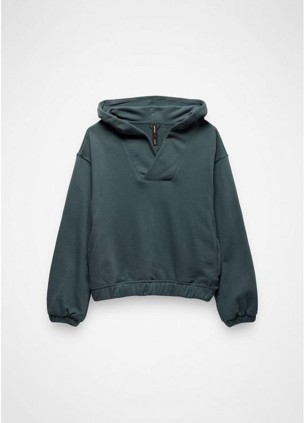 DreamTerry V-Neck Hoodie, Color: Grey Blue, image 1