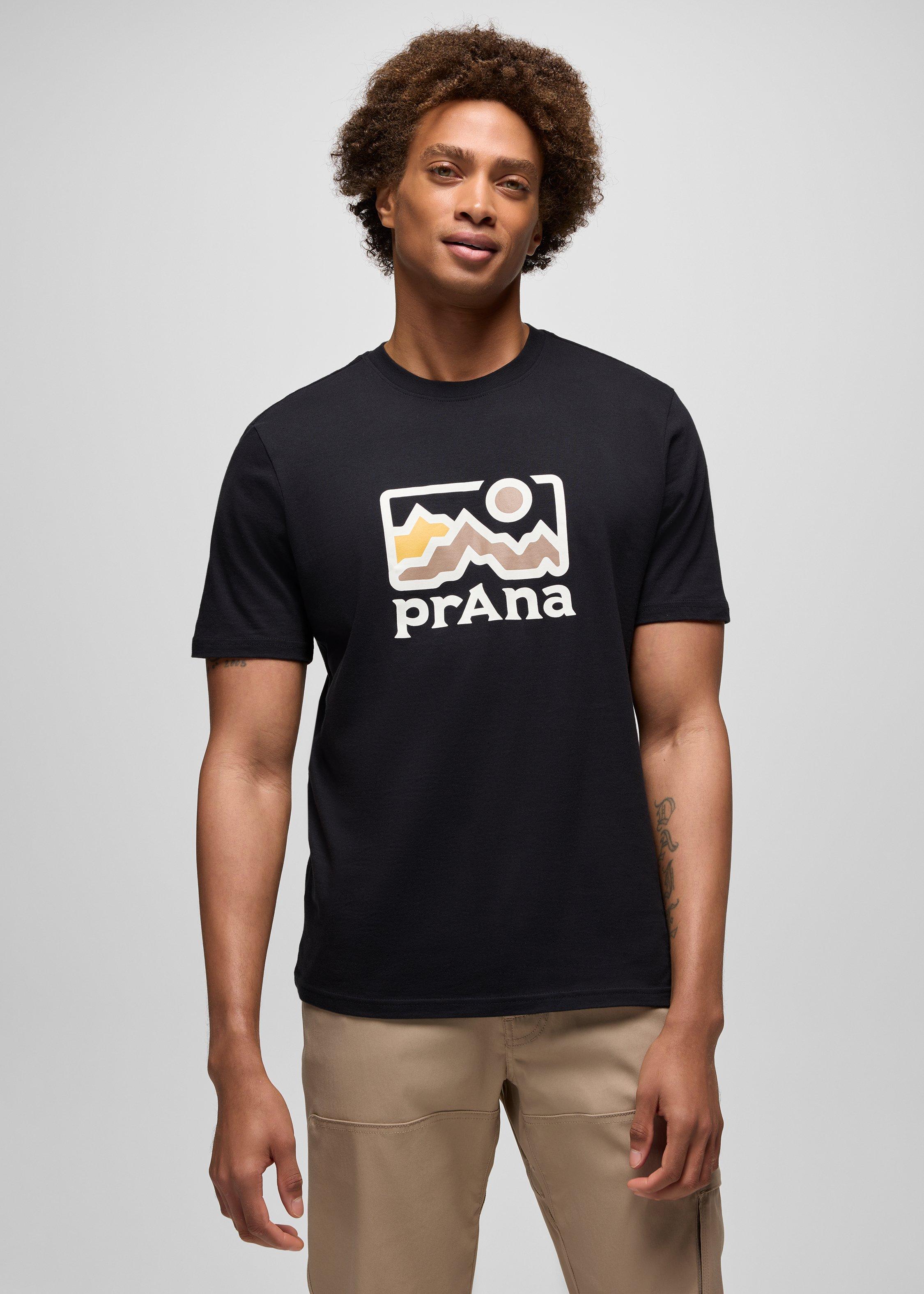 Mens prAna South Ridge Graphic Tee - Black