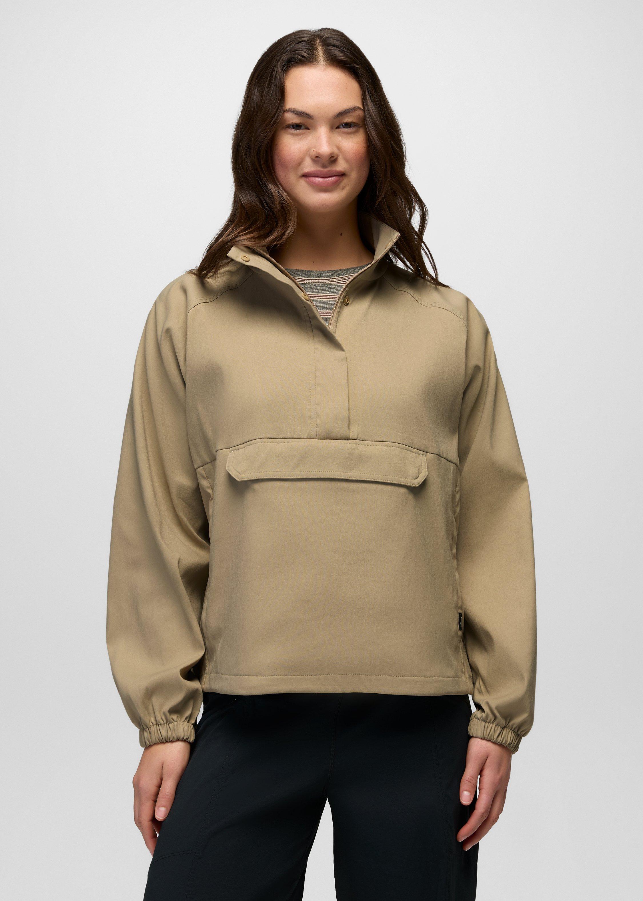 Womens prAna Stretch Zion Half Zip Popover - Sandbar