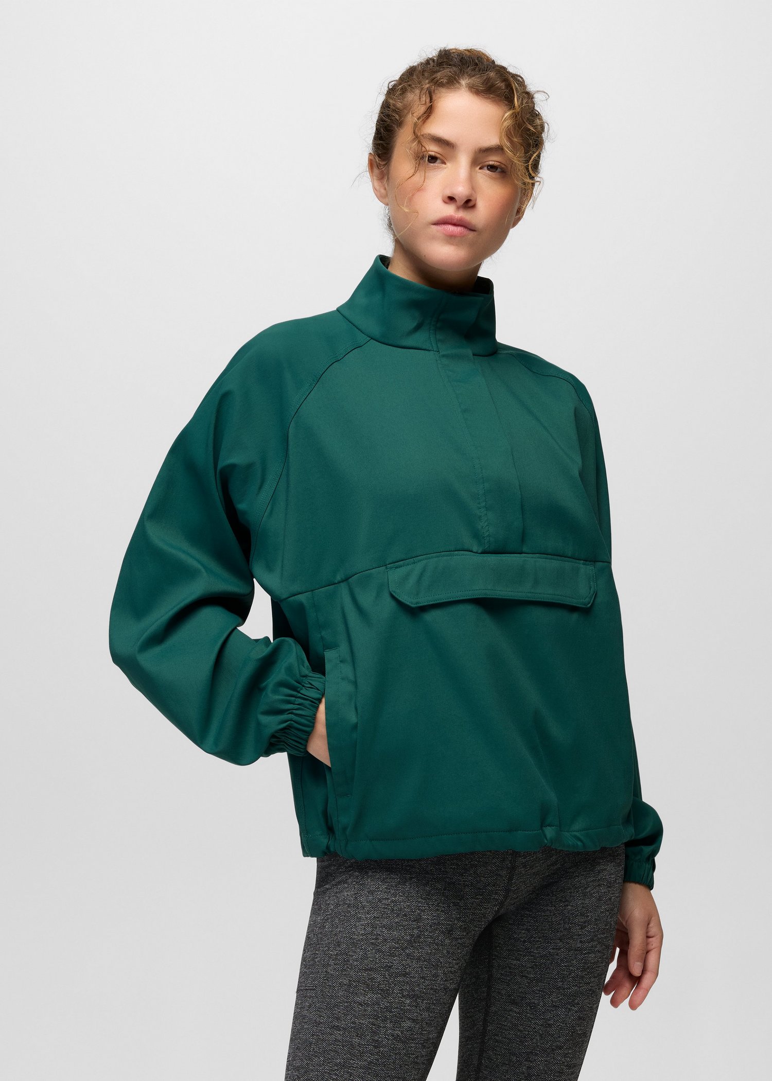 Womens prAna Stretch Zion Half Zip Popover - Coast