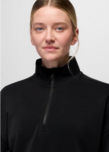 Shea Soft Relaxed Half Zip, Color: Black, image 15