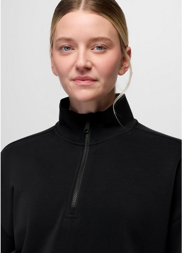 Shea Soft Relaxed Half Zip, Color: Black, image 3