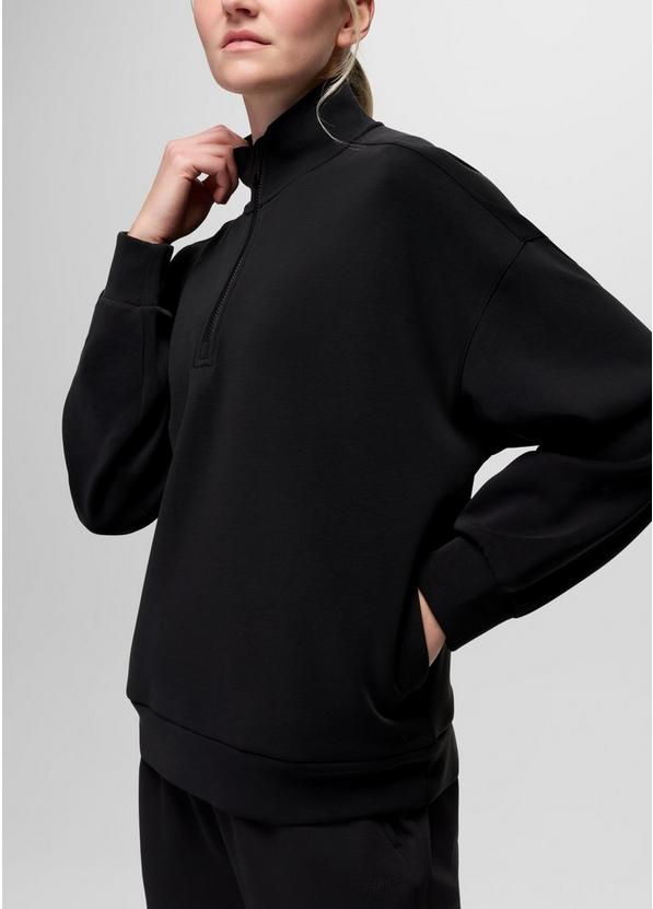 Shea Soft Relaxed Half Zip, Color: Black, image 5
