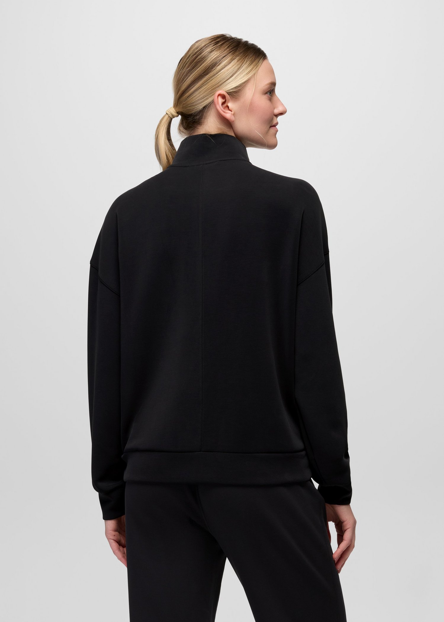 Womens prAna Shea Soft Relaxed Half Zip - Black