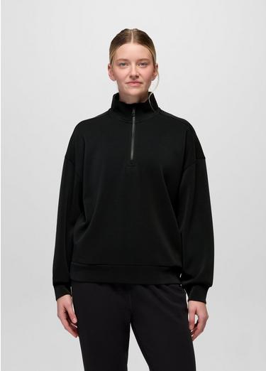 Shea Soft Relaxed Half Zip, Color: Black, image 13