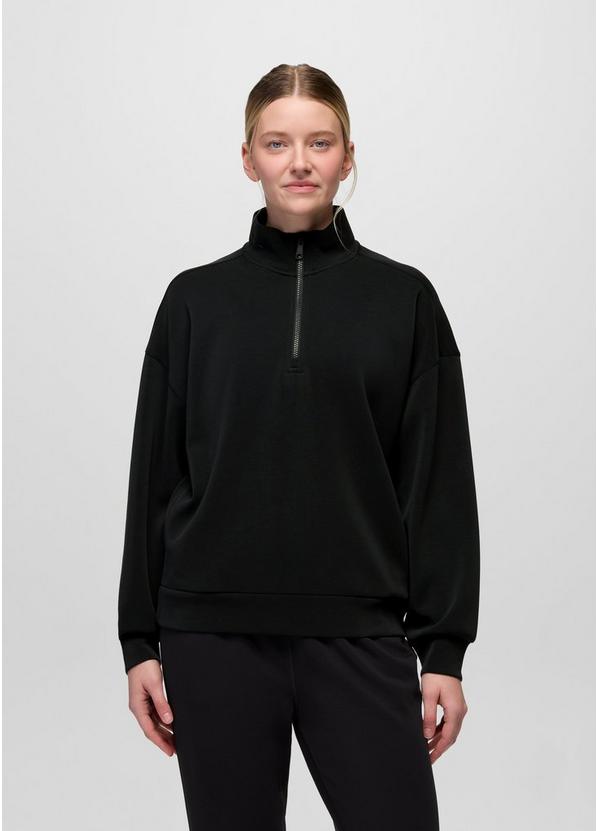 Shea Soft Relaxed Half Zip, Color: Black, image 1