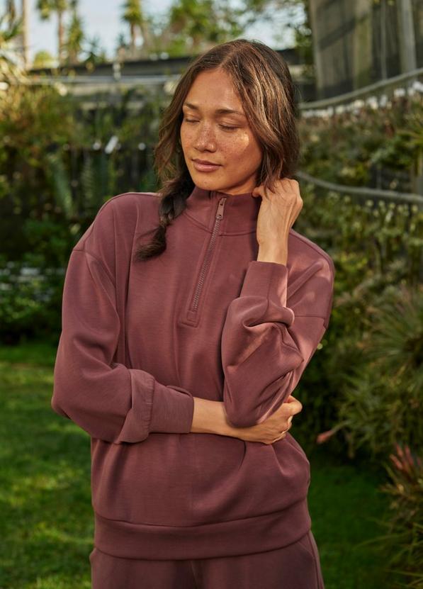 Shea Soft Relaxed Half Zip, Color: Cacao, image 7