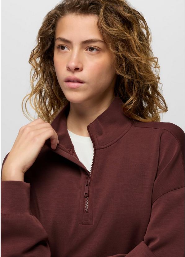 Shea Soft Relaxed Half Zip, Color: Cacao, image 3