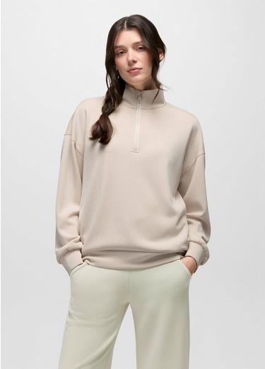 Shea Soft Relaxed Half Zip, Color: Almond, image 1