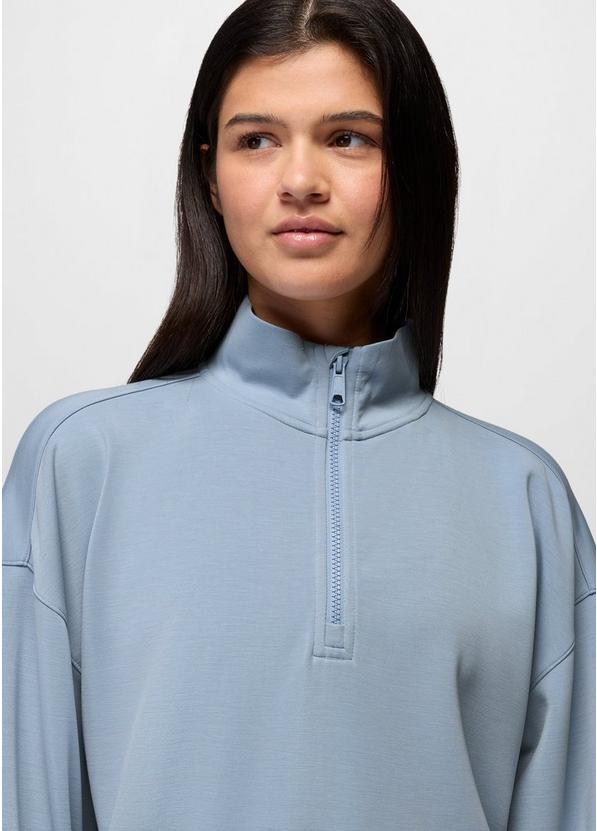 Shea Soft Relaxed Half Zip, Color: Glacier Skies, image 3