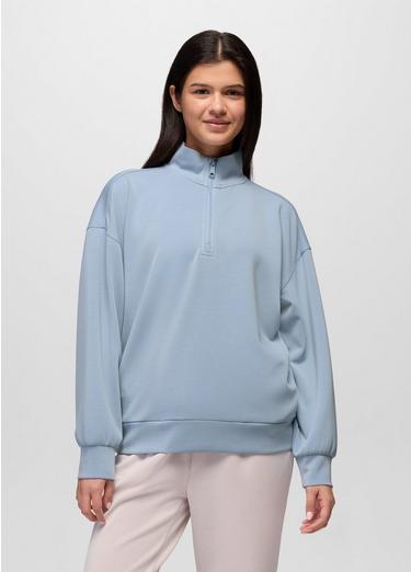 Shea Soft Relaxed Half Zip, Color: Glacier Skies, image 13