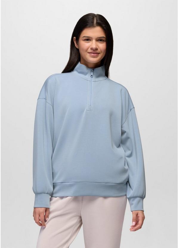 Shea Soft Relaxed Half Zip, Color: Glacier Skies, image 1