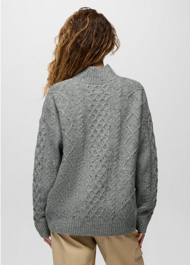 Amber Mountain Cable Sweater, Color: Heather Grey, image 6