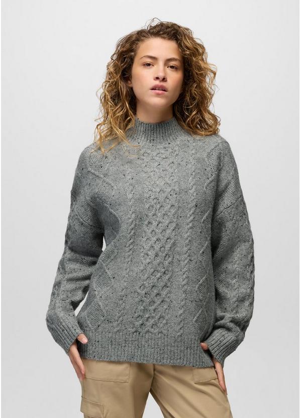 Amber Mountain Cable Sweater, Color: Heather Grey, image 1