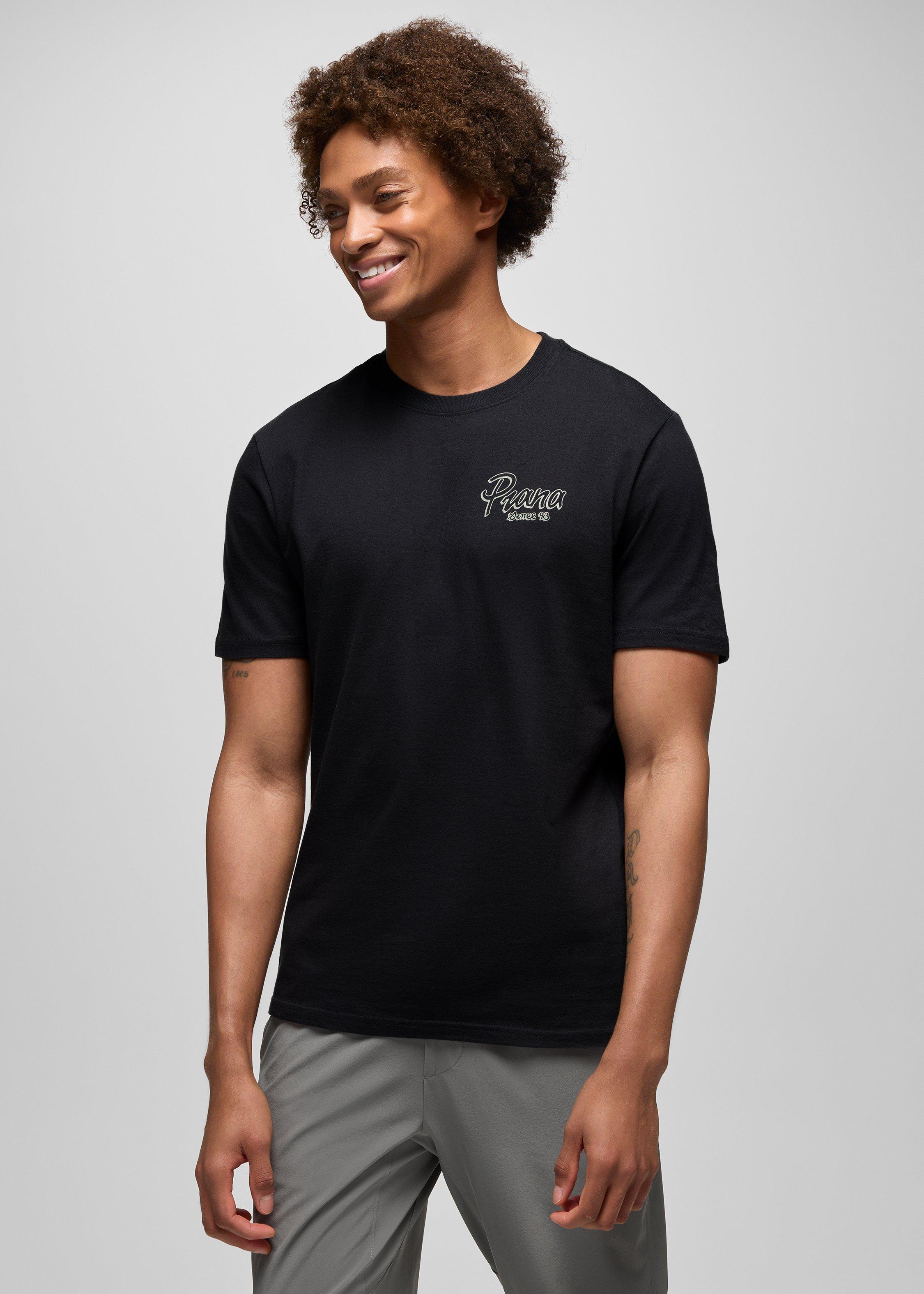 Mens prAna Community Growth Graphic Tee - Black