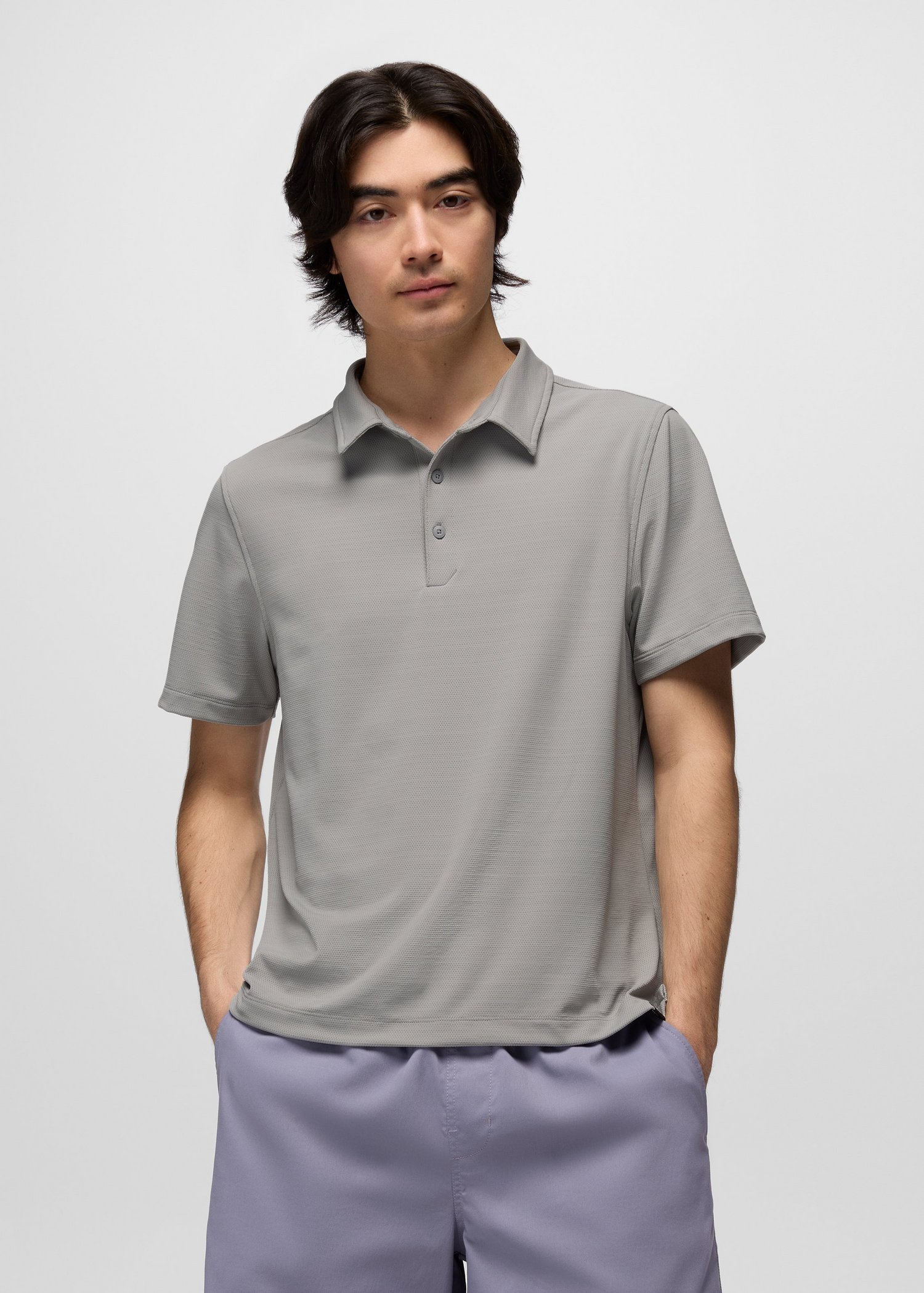 Mens prAna Rotator Short Sleeve Polo - Sterling