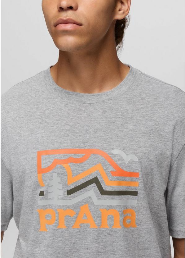 prAna Peak Path Short Sleeve Graphic Tee, Color: Heather Grey, image 3