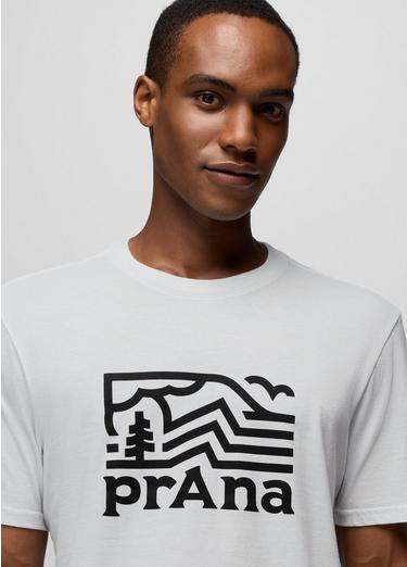 prAna Peak Path Short Sleeve Graphic Tee, Color: Soft White, image 15