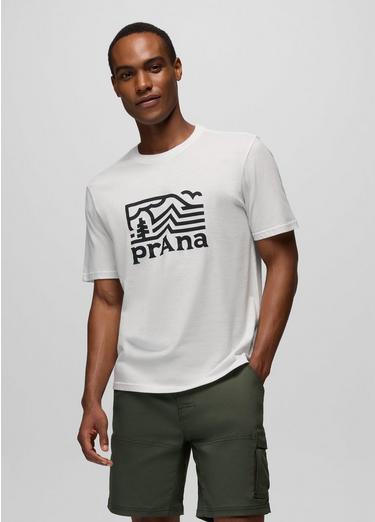prAna Peak Path Short Sleeve Graphic Tee, Color: Soft White, image 13
