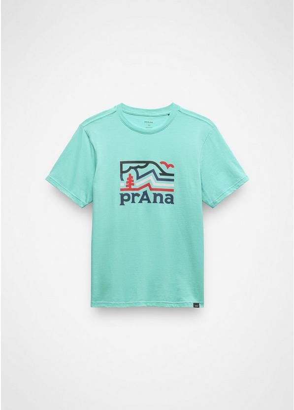 prAna Peak Path Short Sleeve Graphic Tee, Color: Sea Glass, image 5