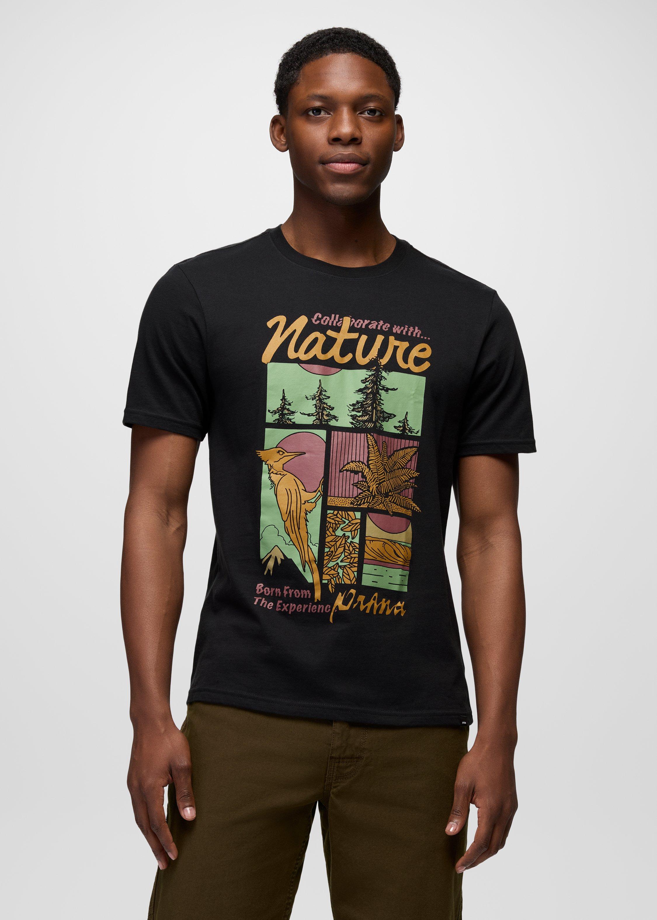 Mens prAna Meadow Hunter Short Sleeve Tee - Black