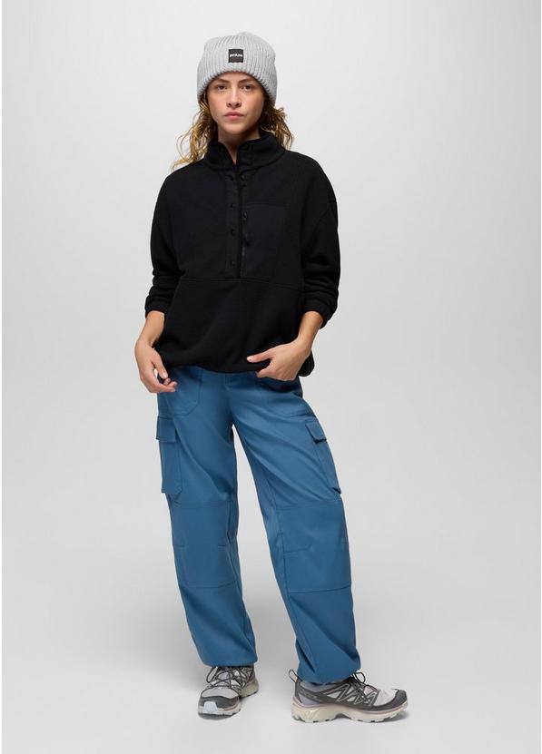 Stretch Zion Fleece Half Snap, Color: Black, image 7