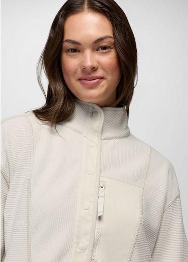 Stretch Zion Fleece Half Snap, Color: Beach Pebble, image 11