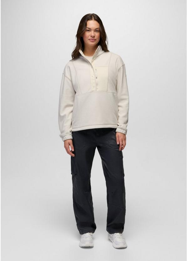 Stretch Zion Fleece Half Snap, Color: Beach Pebble, image 6