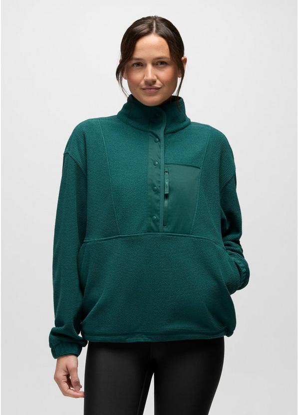 Stretch Zion Fleece Half Snap, Color: Coast, image 1