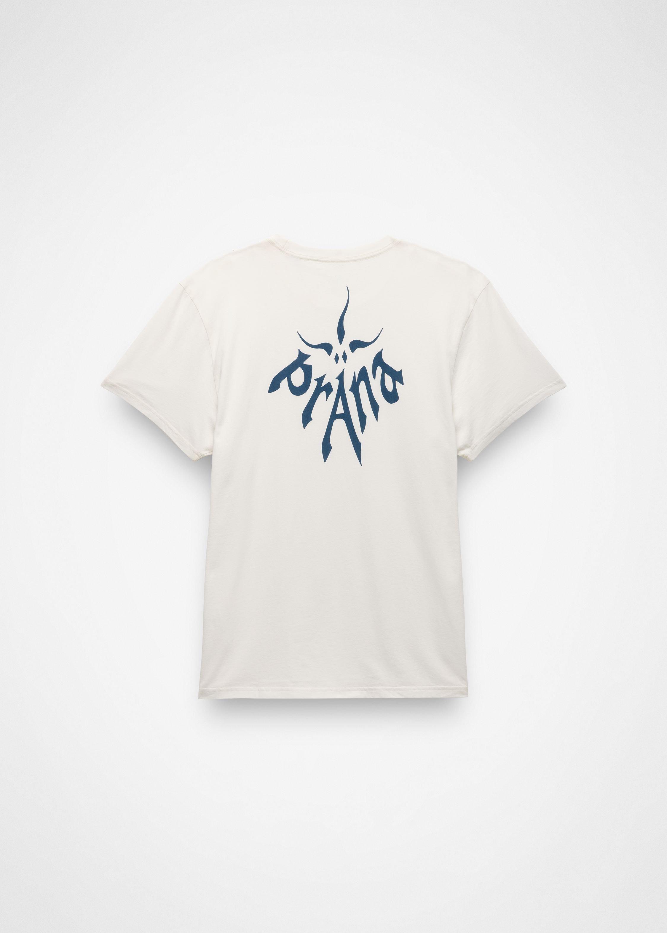 Gender Neutral prAna Heritage Logo Short Sleeve Graphic Tee - Soft White