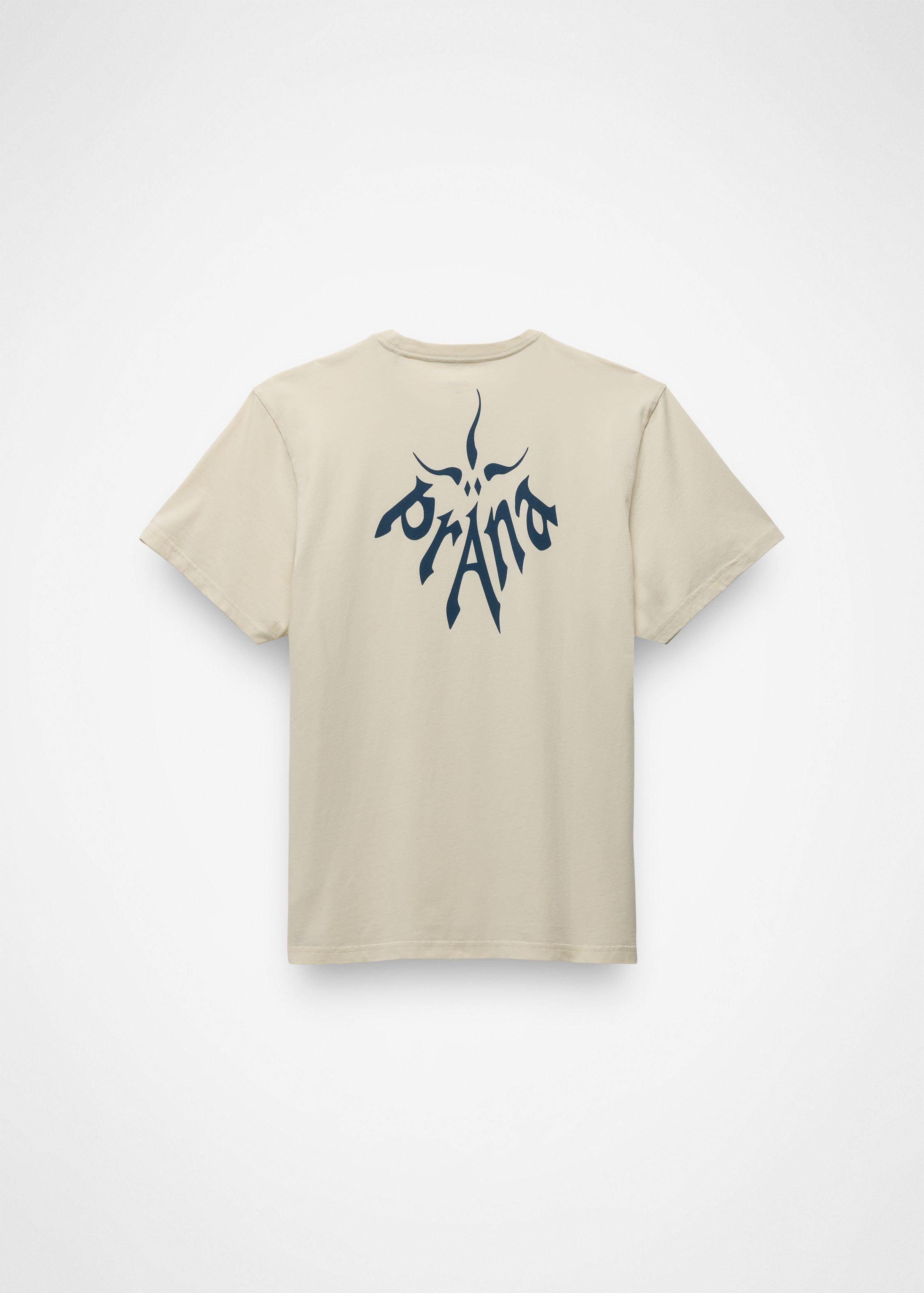 Gender Neutral prAna Heritage Logo Short Sleeve Graphic Tee - Beach Pebble