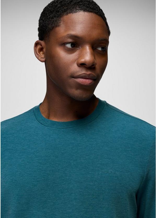 Tolmie Tech Long Sleeve Crew, Color: Blue Coral Heather, image 3