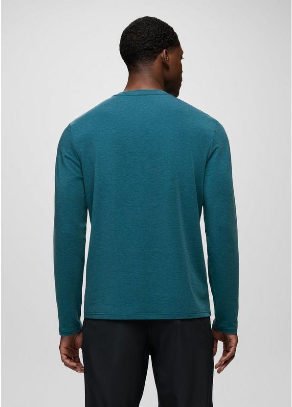 Tolmie Tech Long Sleeve Crew, Color: Blue Coral Heather, image 2