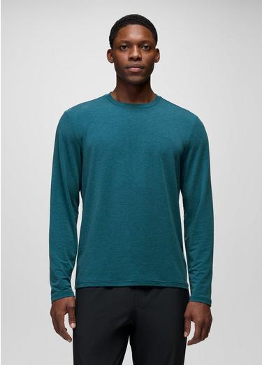Tolmie Tech Long Sleeve Crew, Color: Blue Coral Heather, image 9