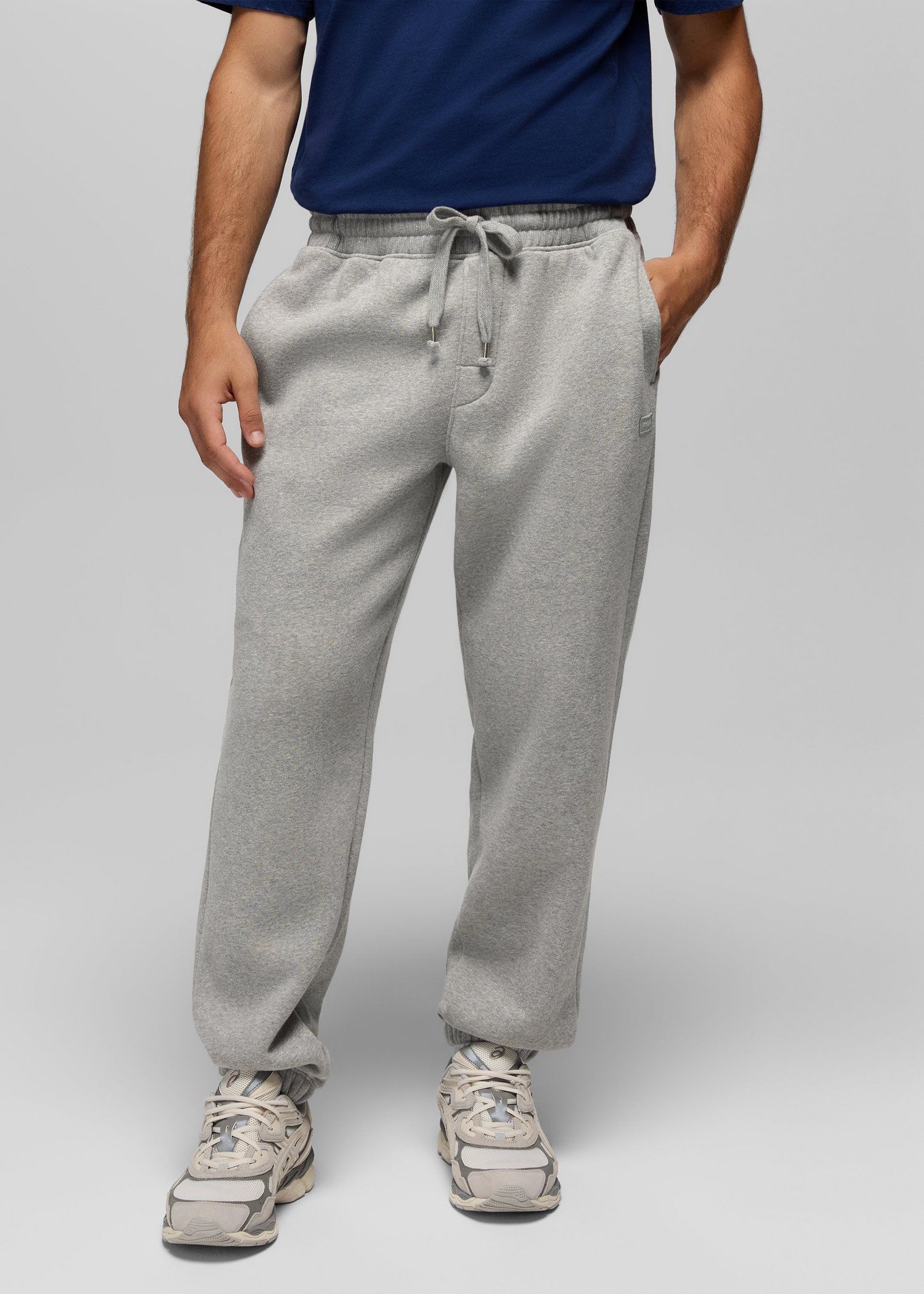 Mens prAna DreamFleece Sweatpant - Heather Grey