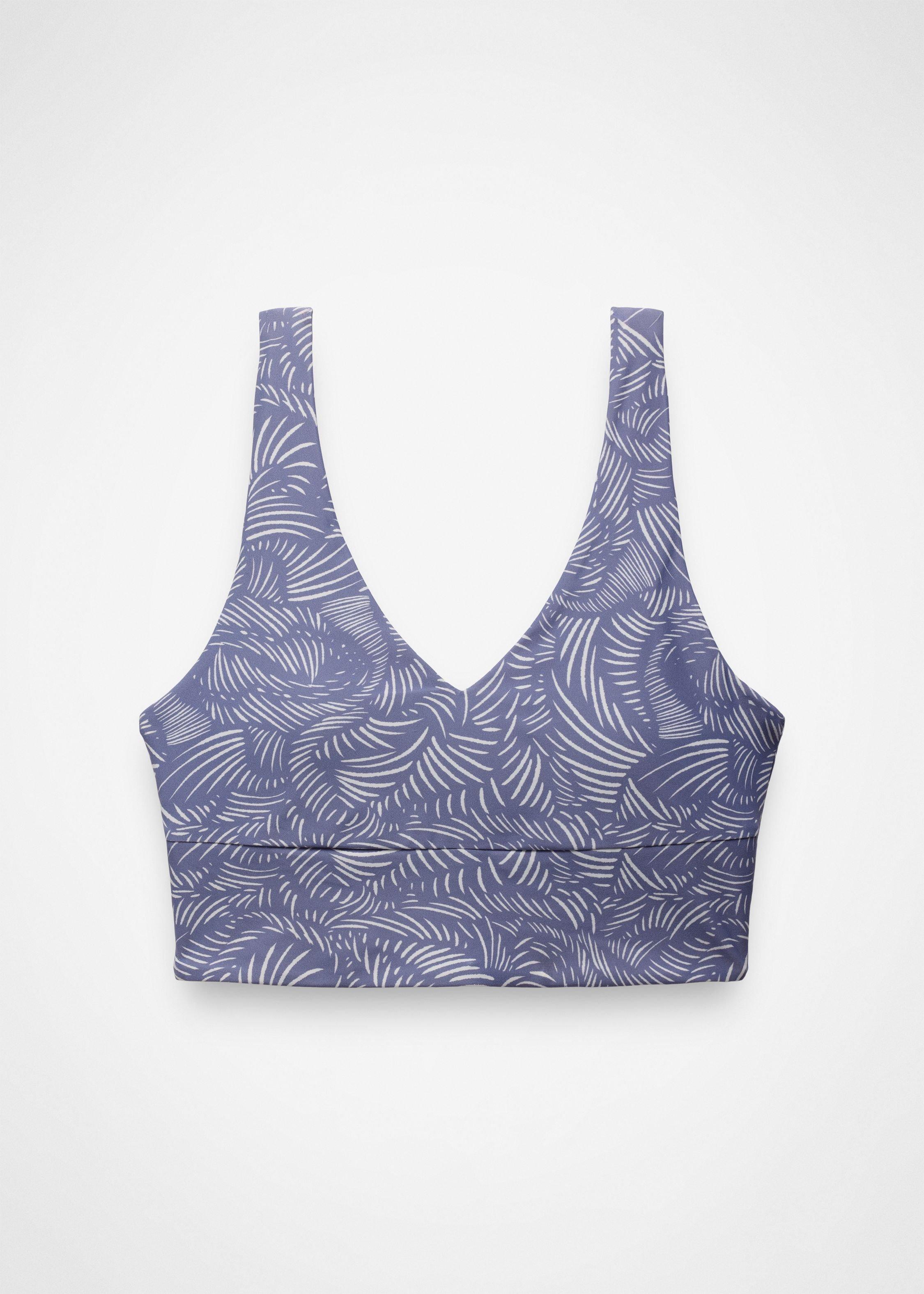 Womens prAna Summer Wave Reversible Swim Top - Taro Currents