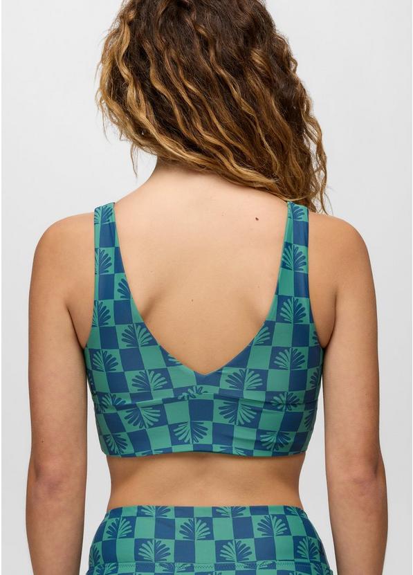 Summer Wave Reversible Swim Top, Color: Bluff Blue Checker, image 3