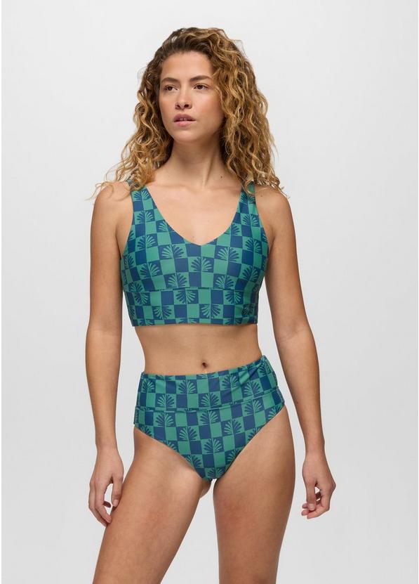 Summer Wave Reversible Swim Top, Color: Bluff Blue Checker, image 4