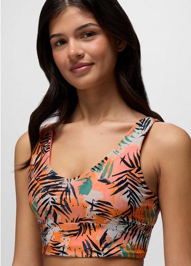 Summer Wave Reversible Swim Top, Color: Papaya Island Fever, image 2