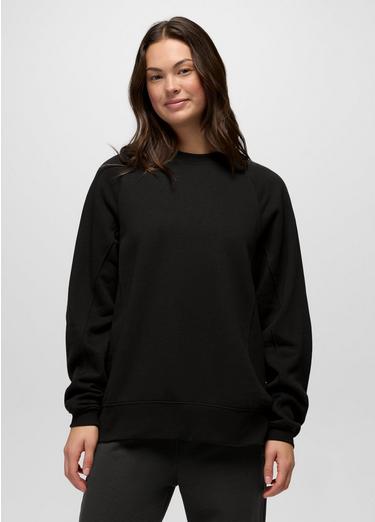 prAna Fleece Oversized Crew, Color: Black, image 9