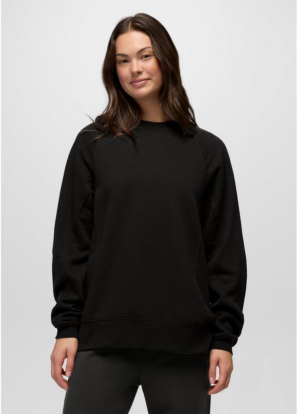 prAna Fleece Oversized Crew, Color: Black, image 1