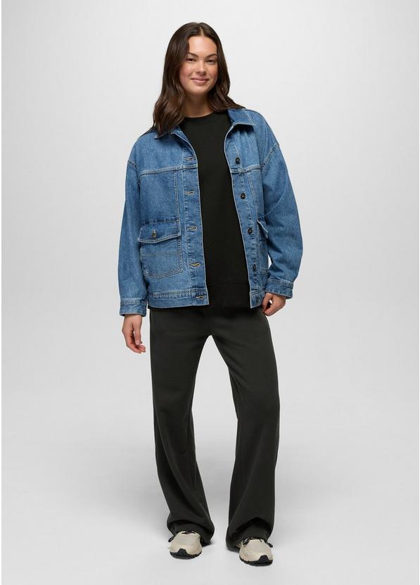 prAna Fleece Oversized Crew, Color: Black, image 5