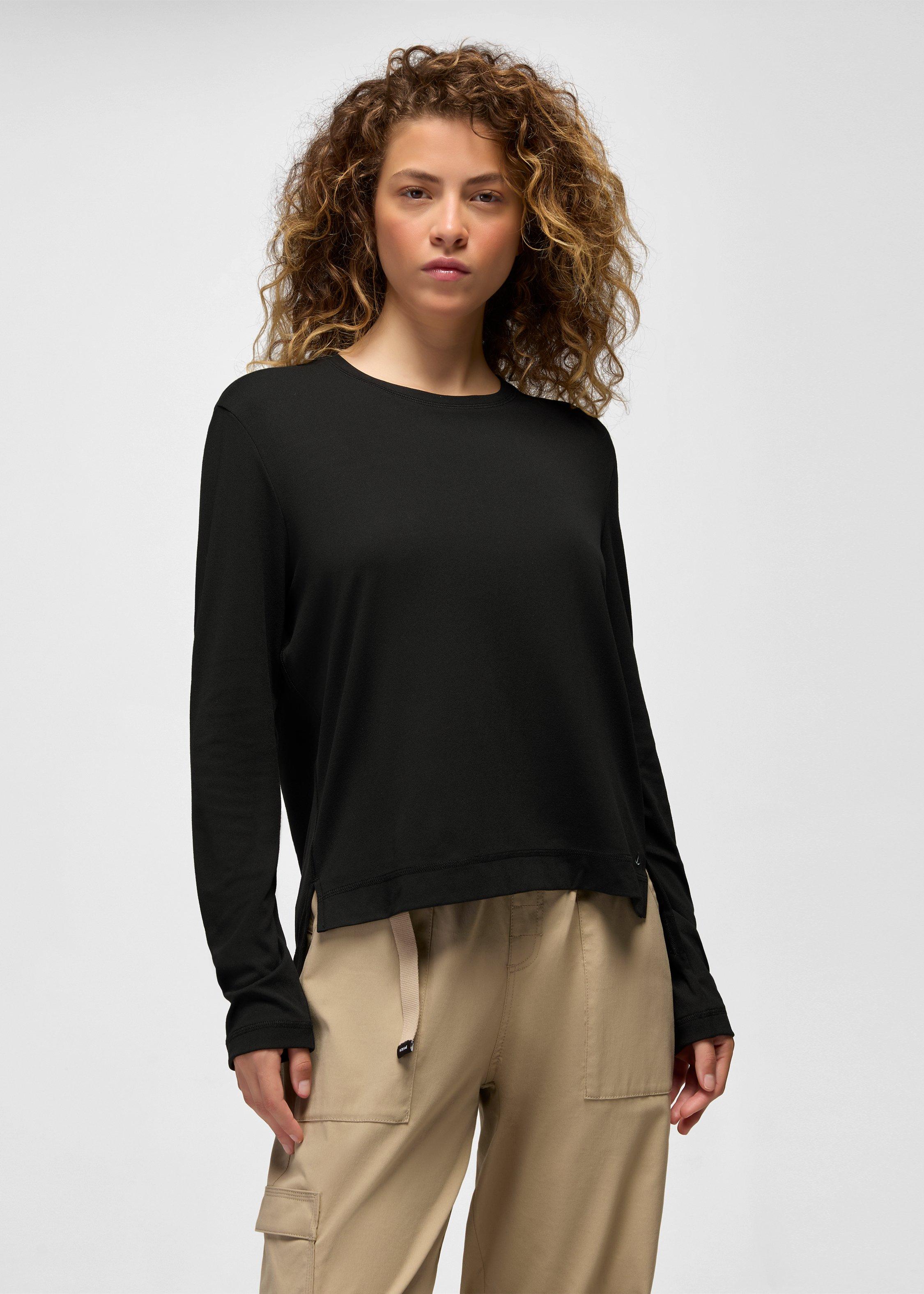 Womens prAna Pure Ascent Long Sleeve - Black