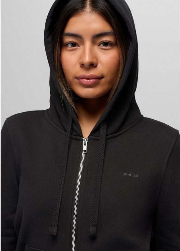 prAna Fleece Full Zip Hoodie, Color: Black, image 3