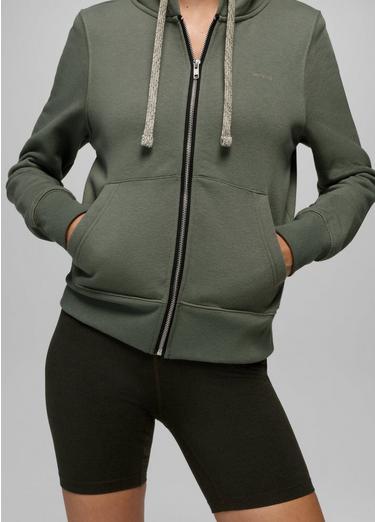 prAna Fleece Full Zip Hoodie, Color: Thyme, image 4